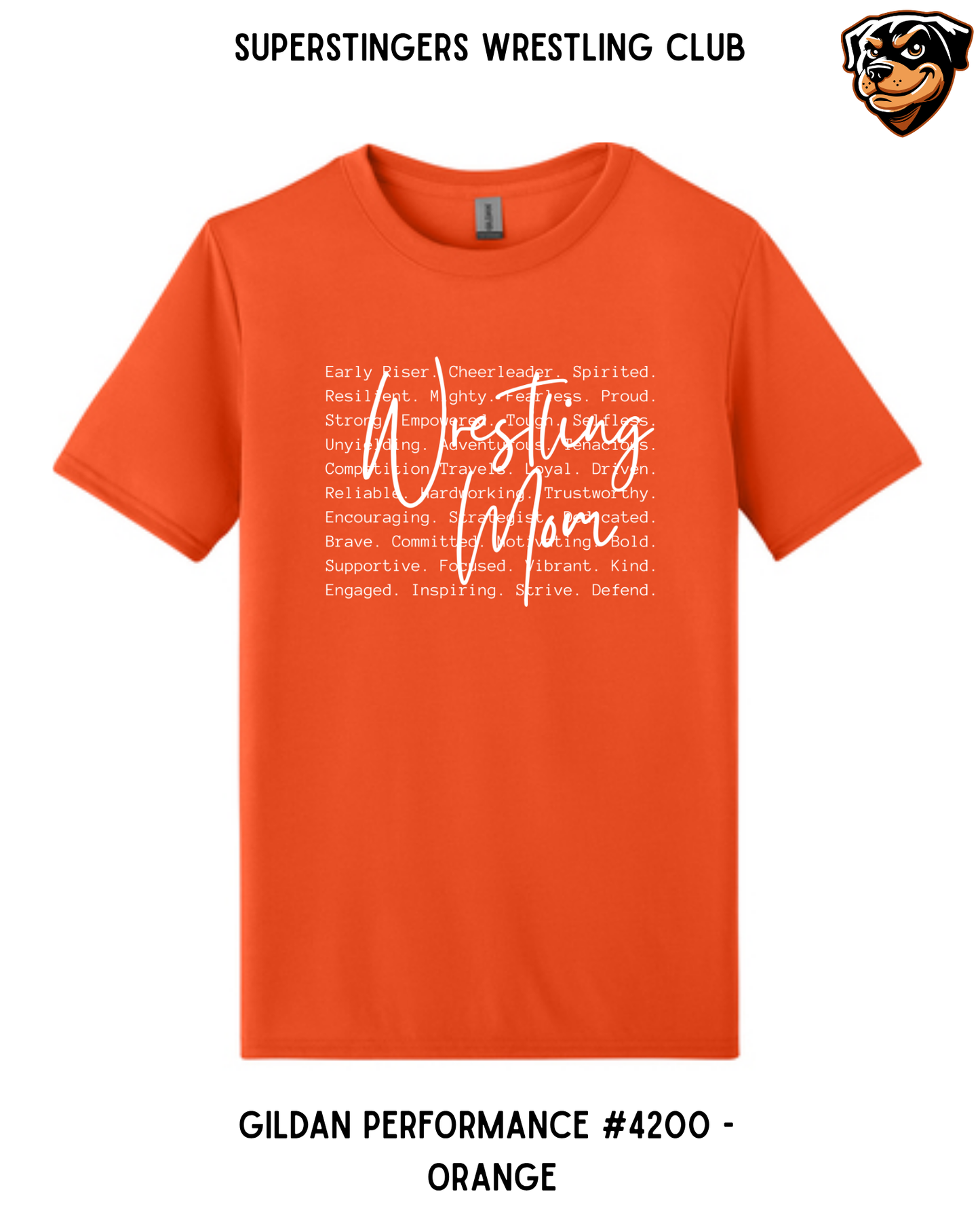 Super Stingers Wrestling Mom Core Values Performance Tee