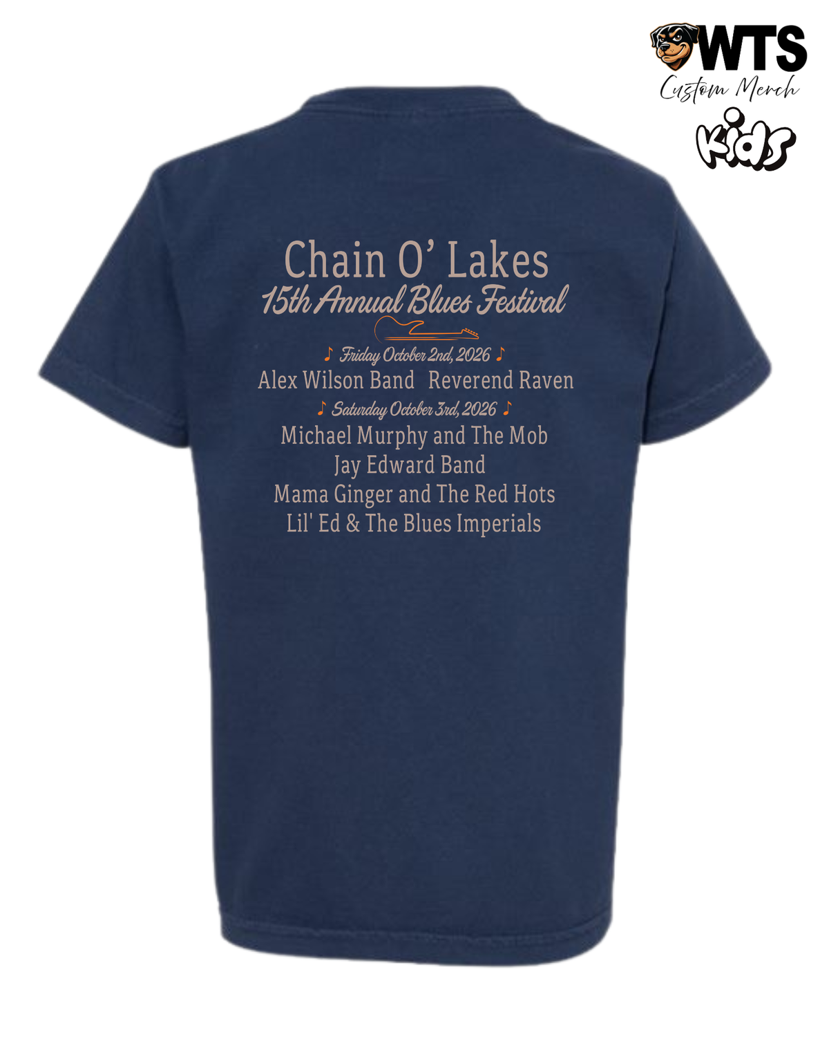 Chain O' Lakes Blues Festival '26 Youth T-Shirt