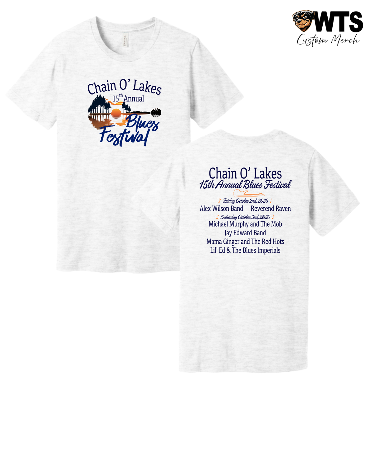 Blues Festival Sunset Graphic T-Shirt