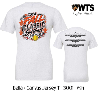 Fall Classic Bella + Canvas Cotton Tournament Tee