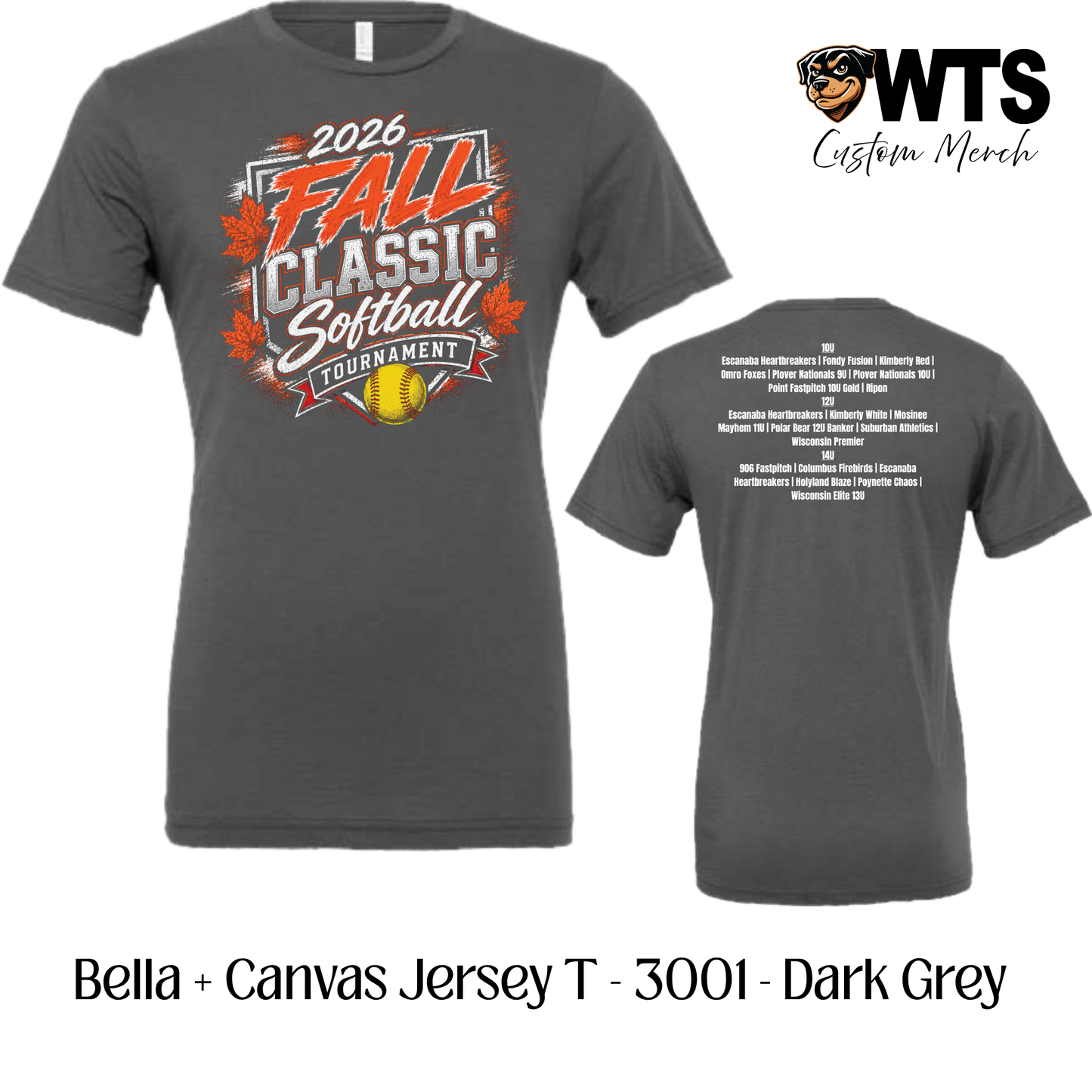 Fall Classic Bella + Canvas Cotton Tournament Tee
