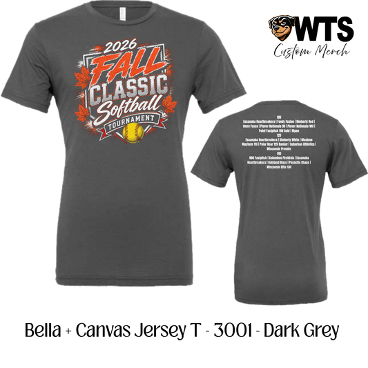 Fall Classic Bella + Canvas Cotton Tournament Tee