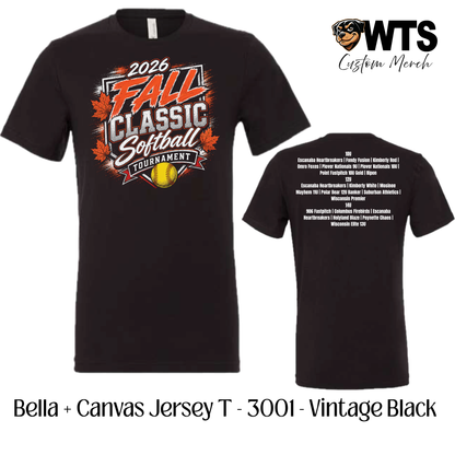 Fall Classic Bella + Canvas Cotton Tournament Tee