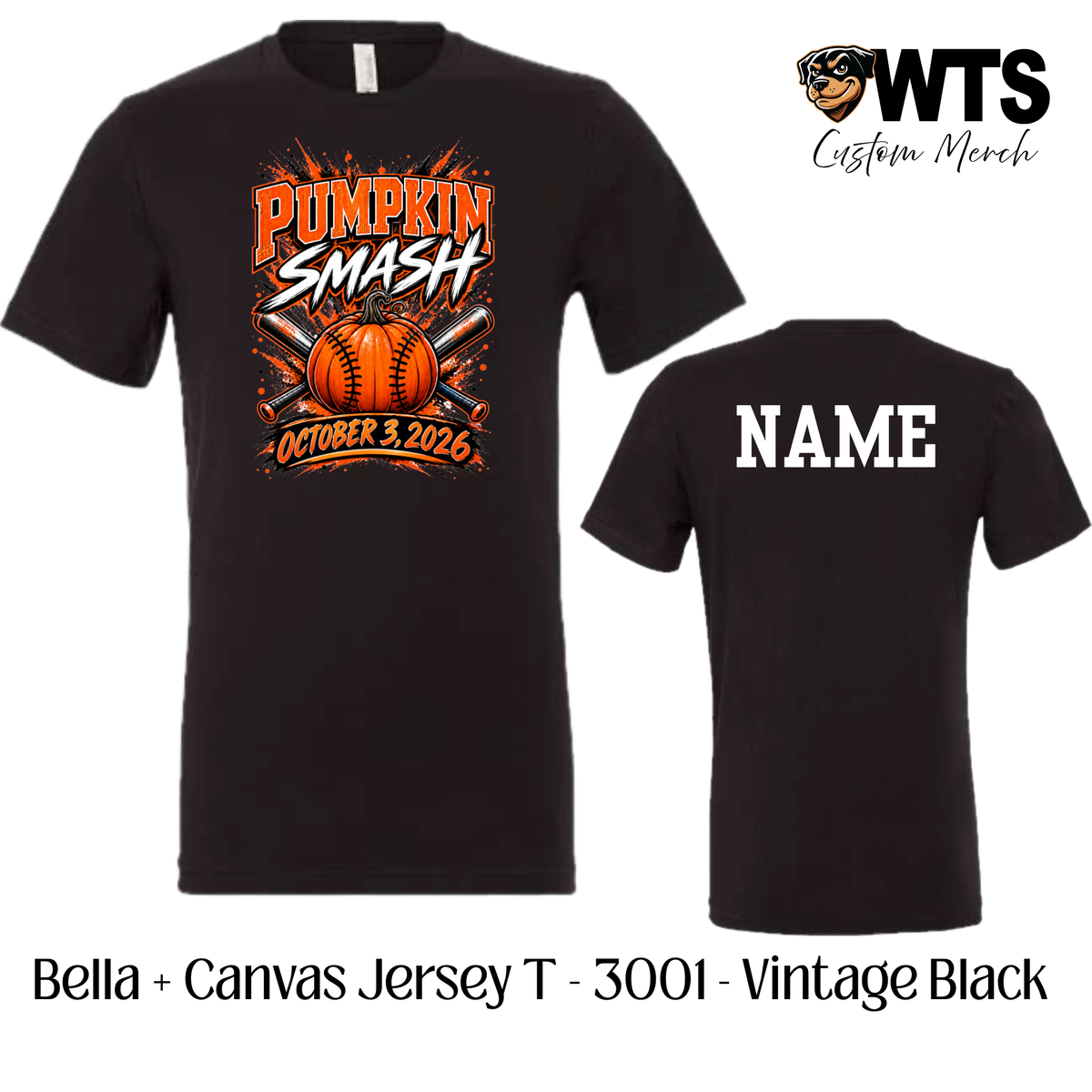 Pumpkin Smash Bella + Canvas Cotton Tee