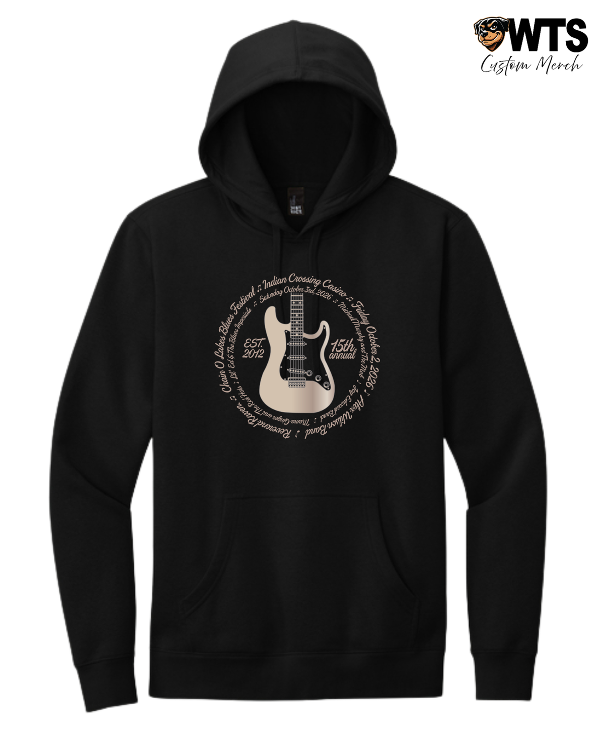 Blues Festival Artist Roster Graphic Hoodie