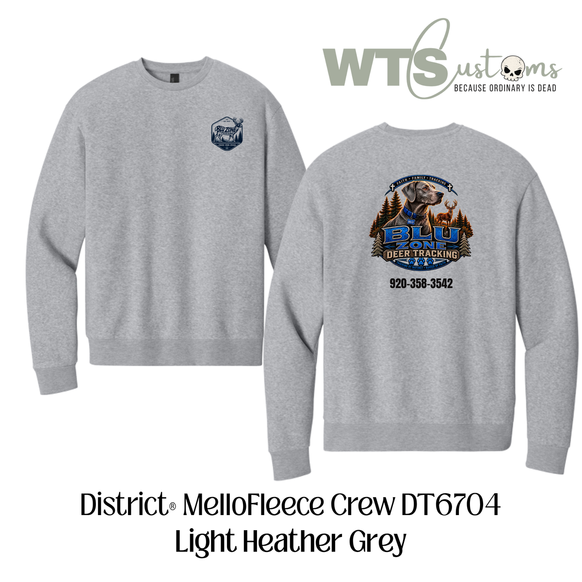 Blu Zone MelloFleece Crew Neck Sweatshirt
