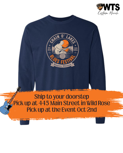 Chain O' Lakes Blues Festival '26 Navy Long Sleeve