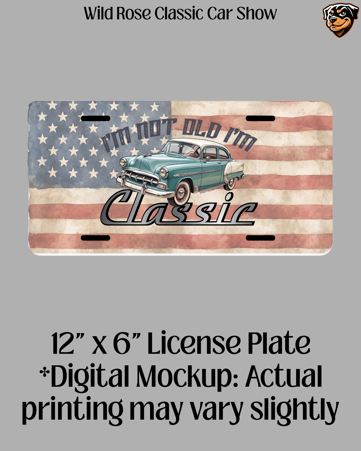 WR Classic Car Show Collectable License Plate