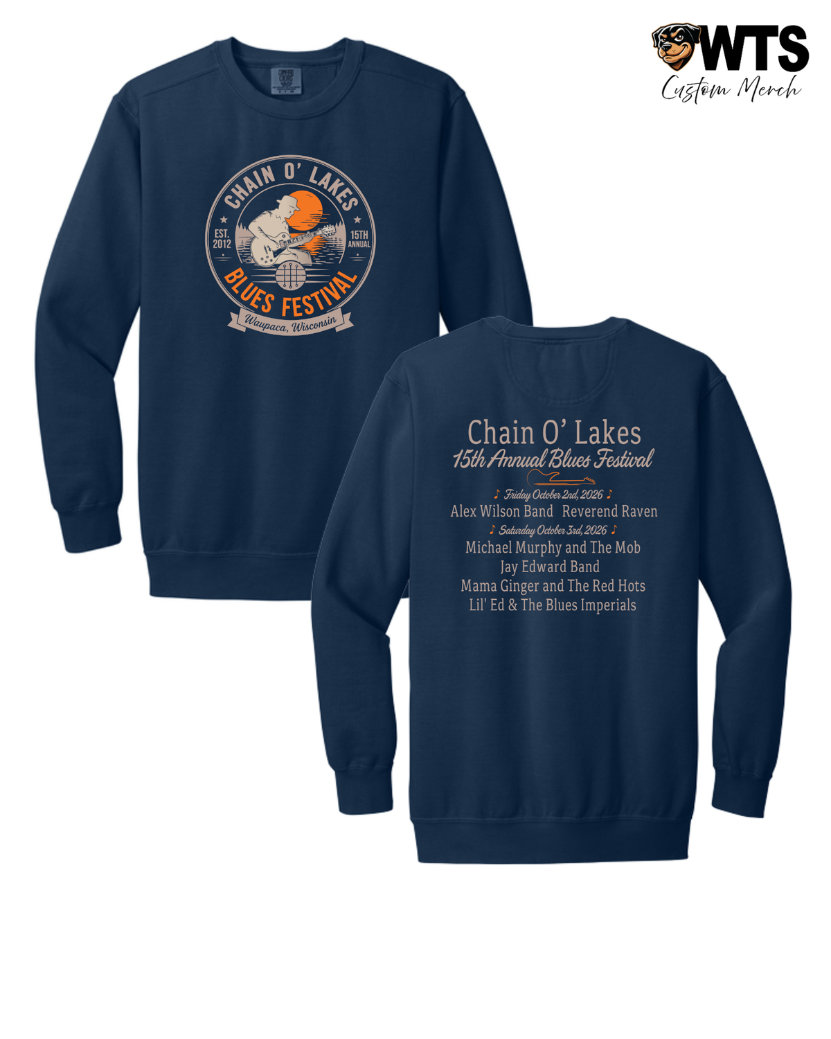 Chain O' Lakes Blues Festival '26 Crewneck Sweatshirt