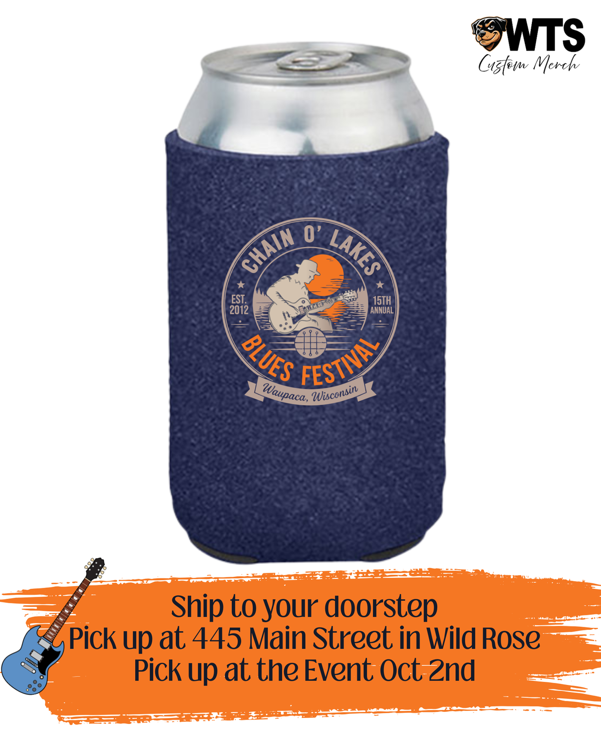 Chain O' Lakes Blues Festival Koozie