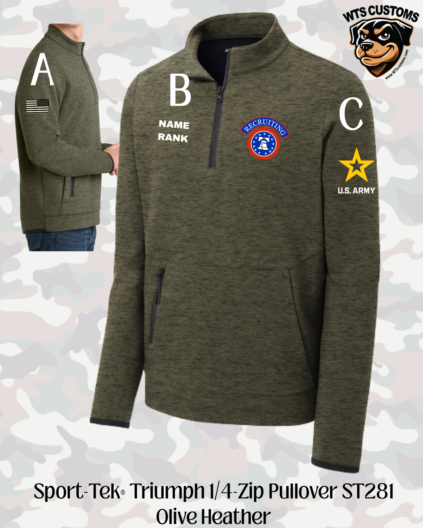 Recruiting Logo Sport-Tek® Triumph 1/4 Zip