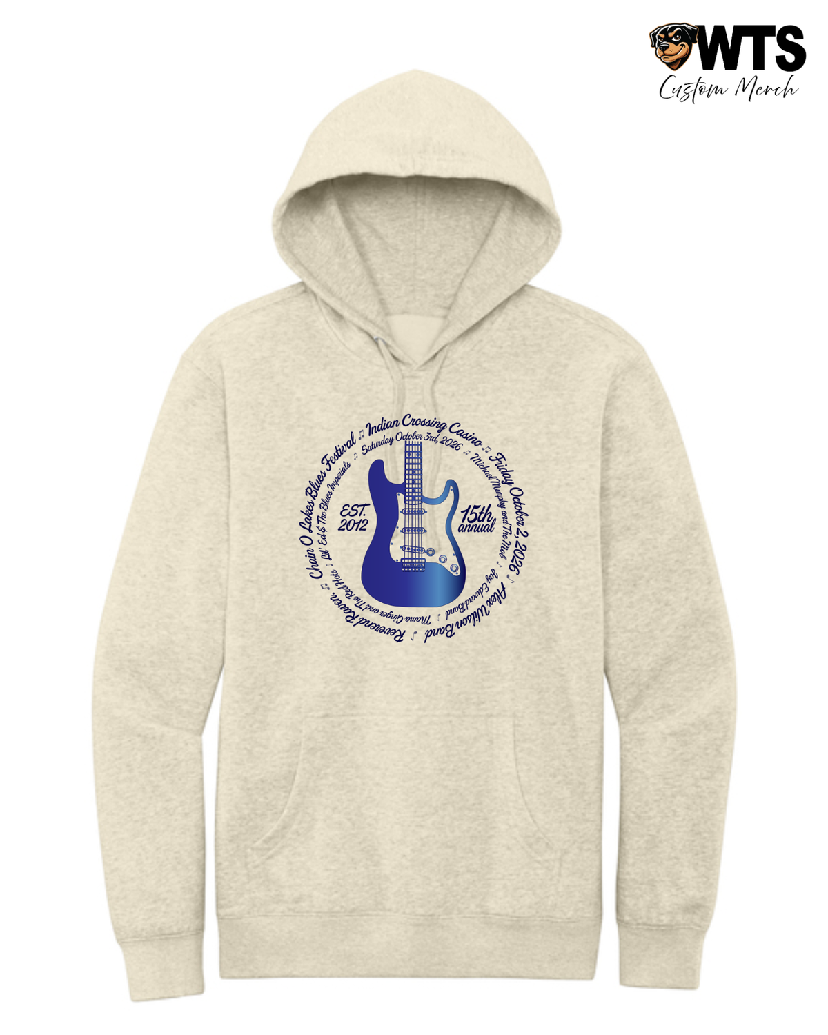 Blues Festival Artist Roster Graphic Hoodie