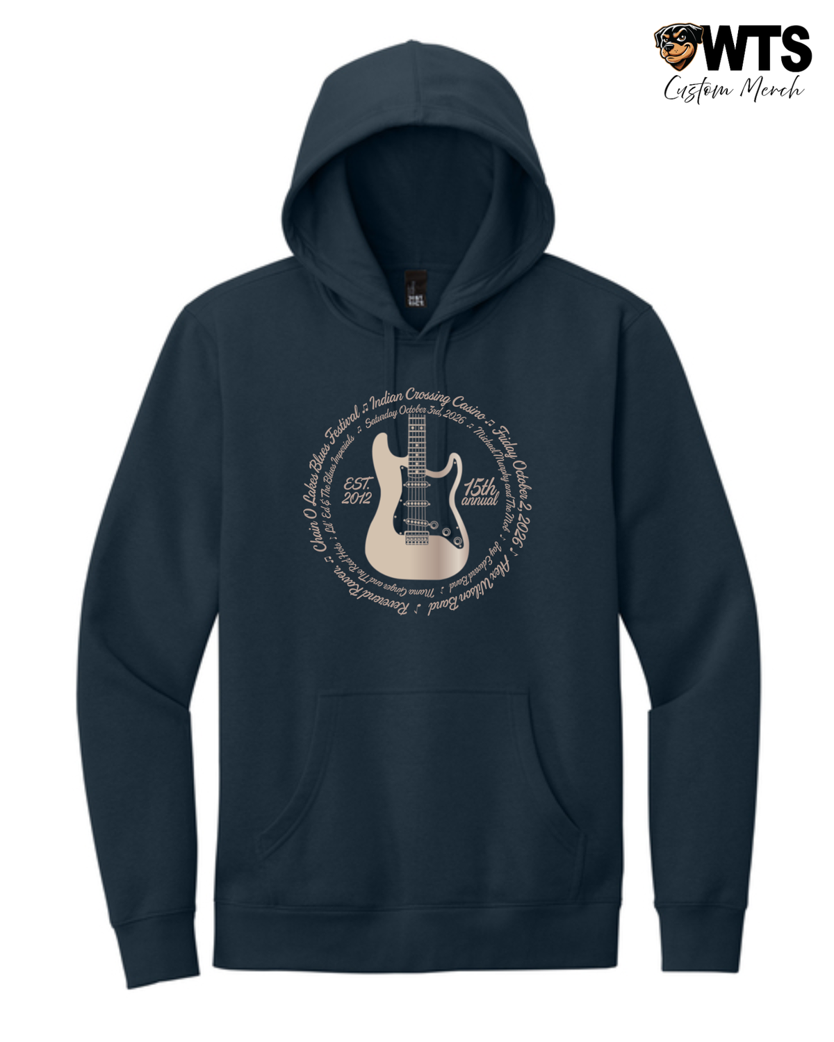 Blues Festival Artist Roster Graphic Hoodie