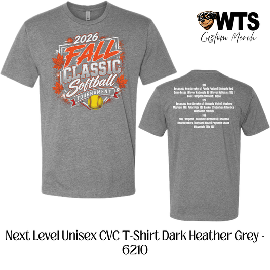 Fall Classic Next Level CVC Tournament Tee