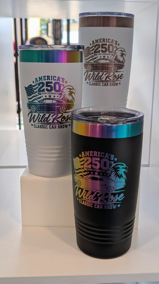 WR Classic Car Show 250th Laser Tumblers