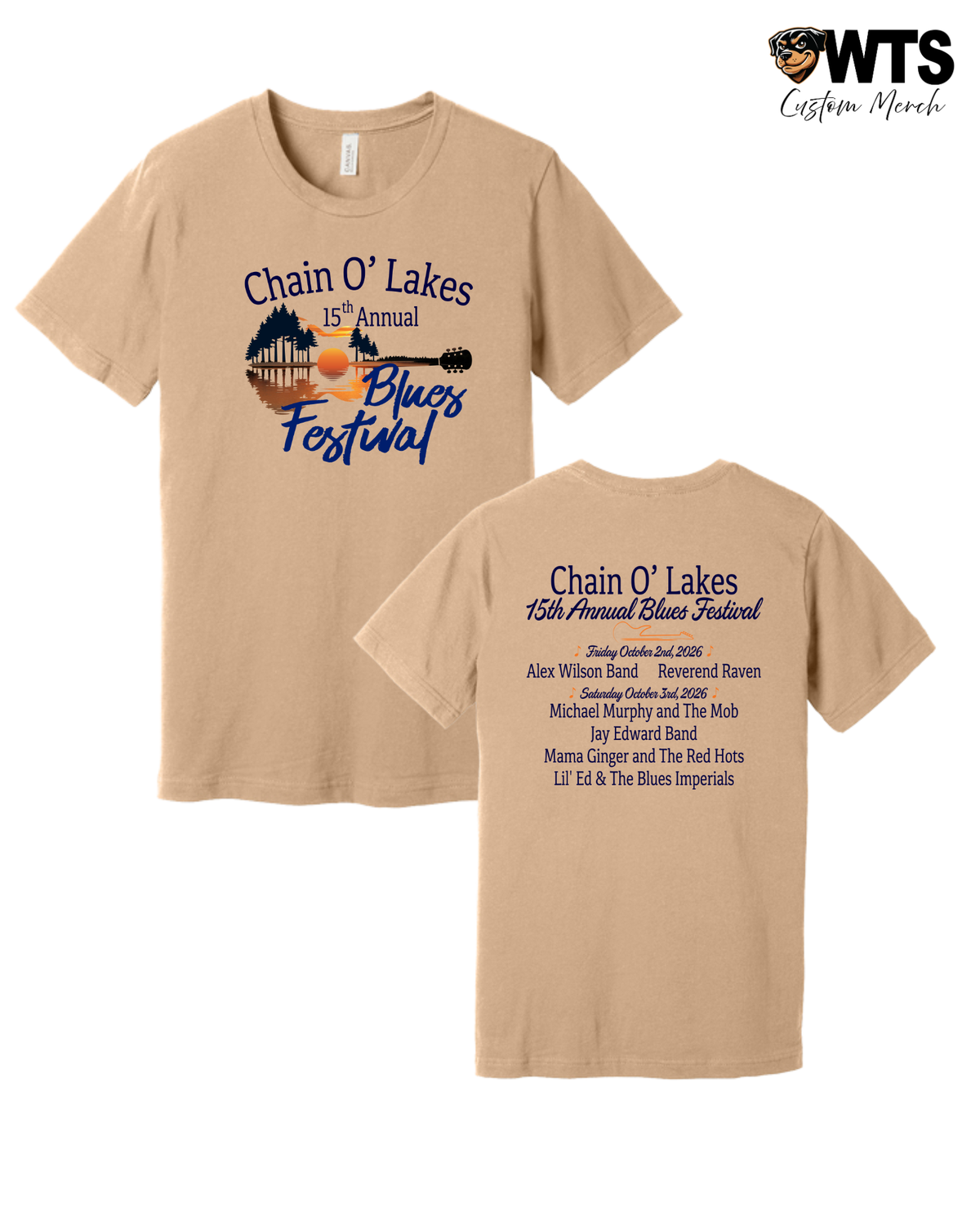 Blues Festival Sunset Graphic T-Shirt