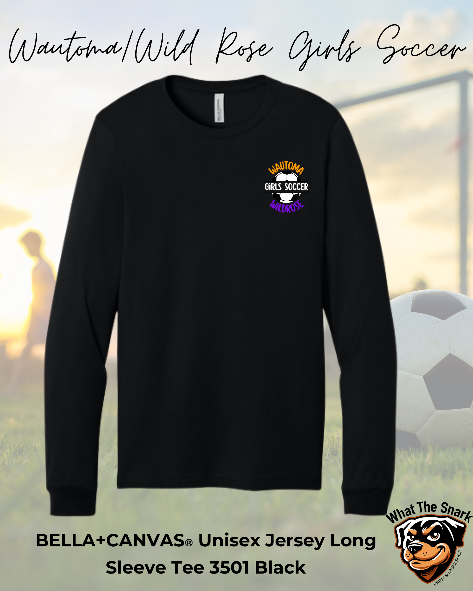 WWR Girls Soccer Full Back Design Long Sleeve