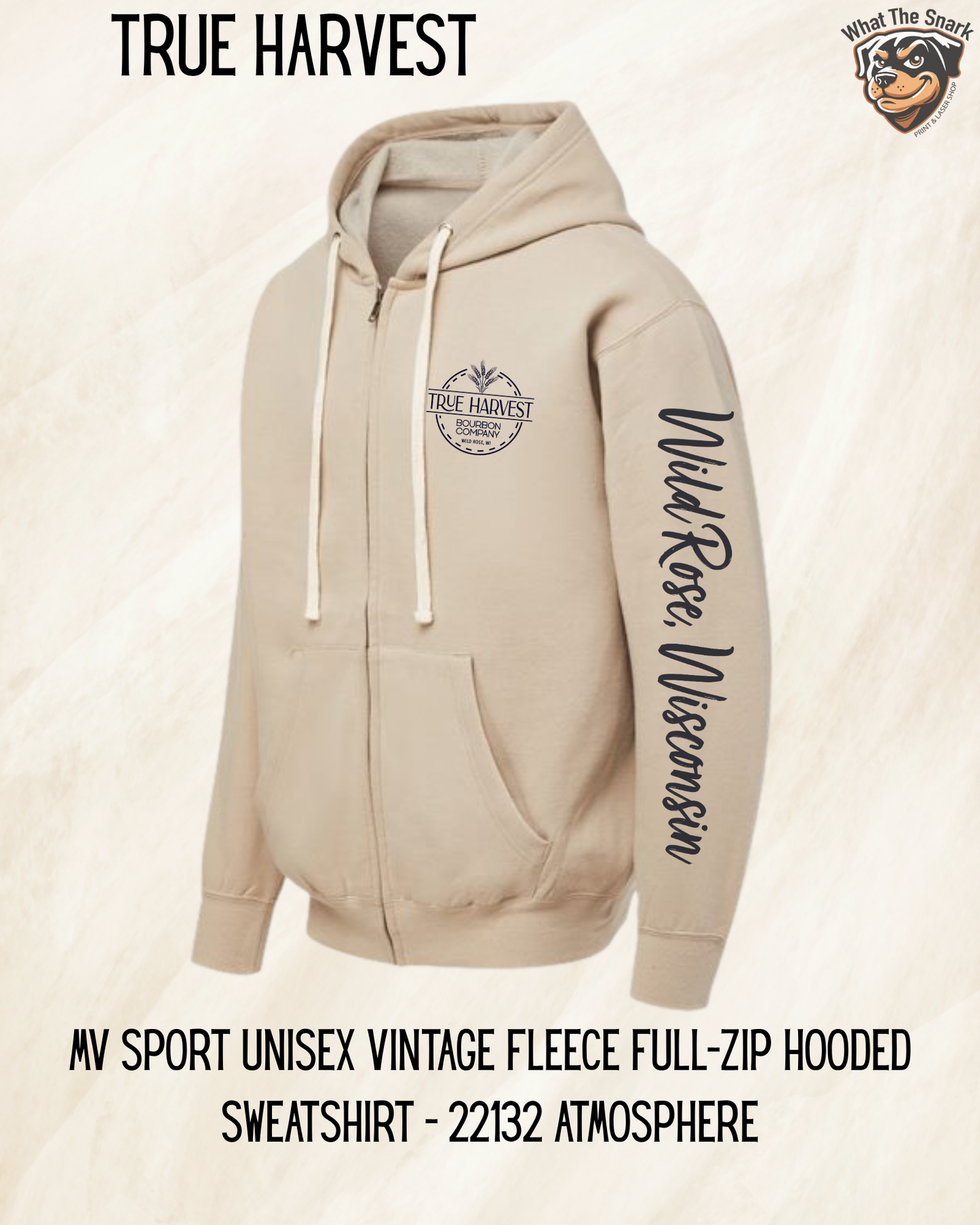True Harvest Wild Rose Zip Up Hoodie