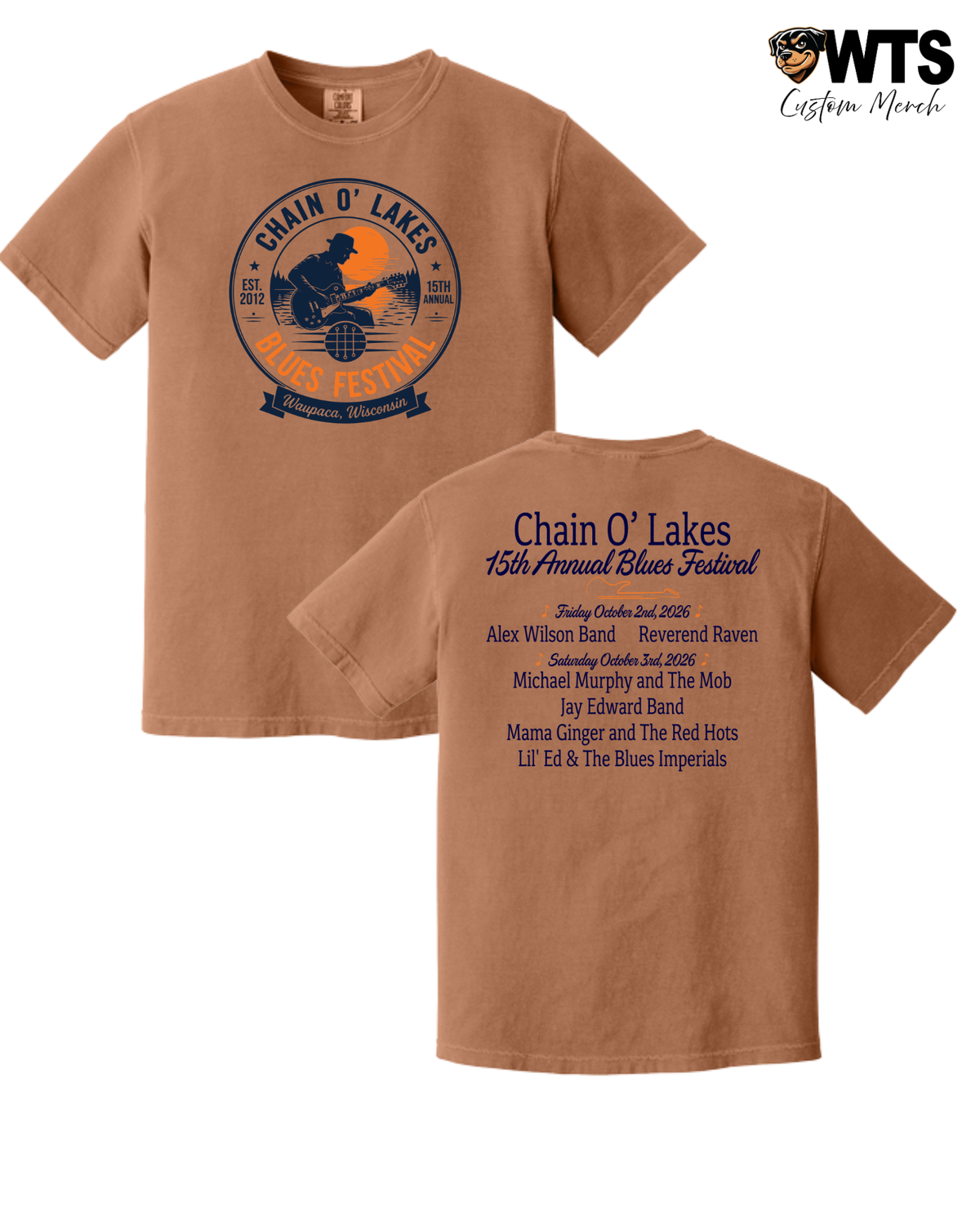Chain O' Lakes Blues Festival '26 Yam T-Shirt