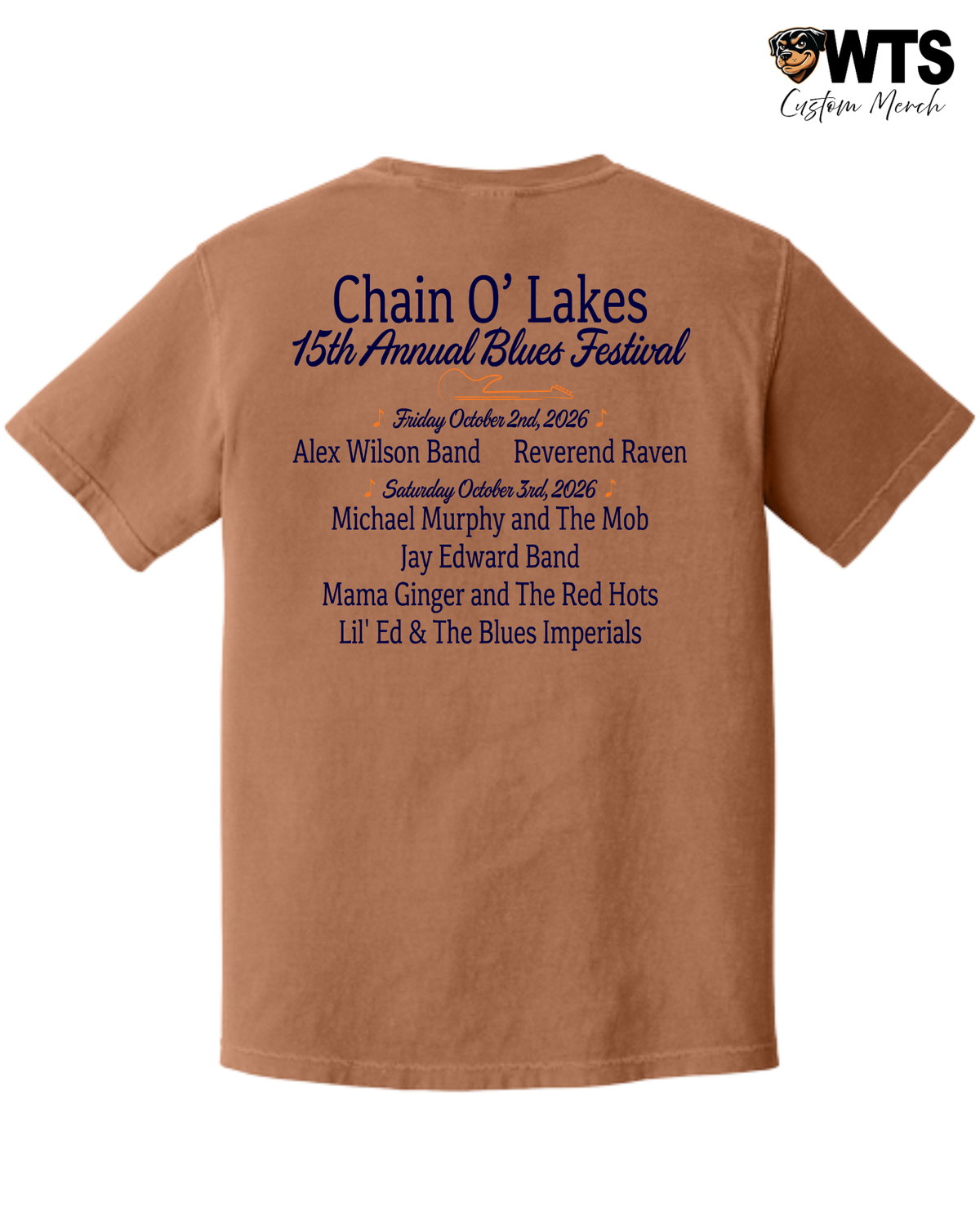 Chain O' Lakes Blues Festival '26 Yam T-Shirt