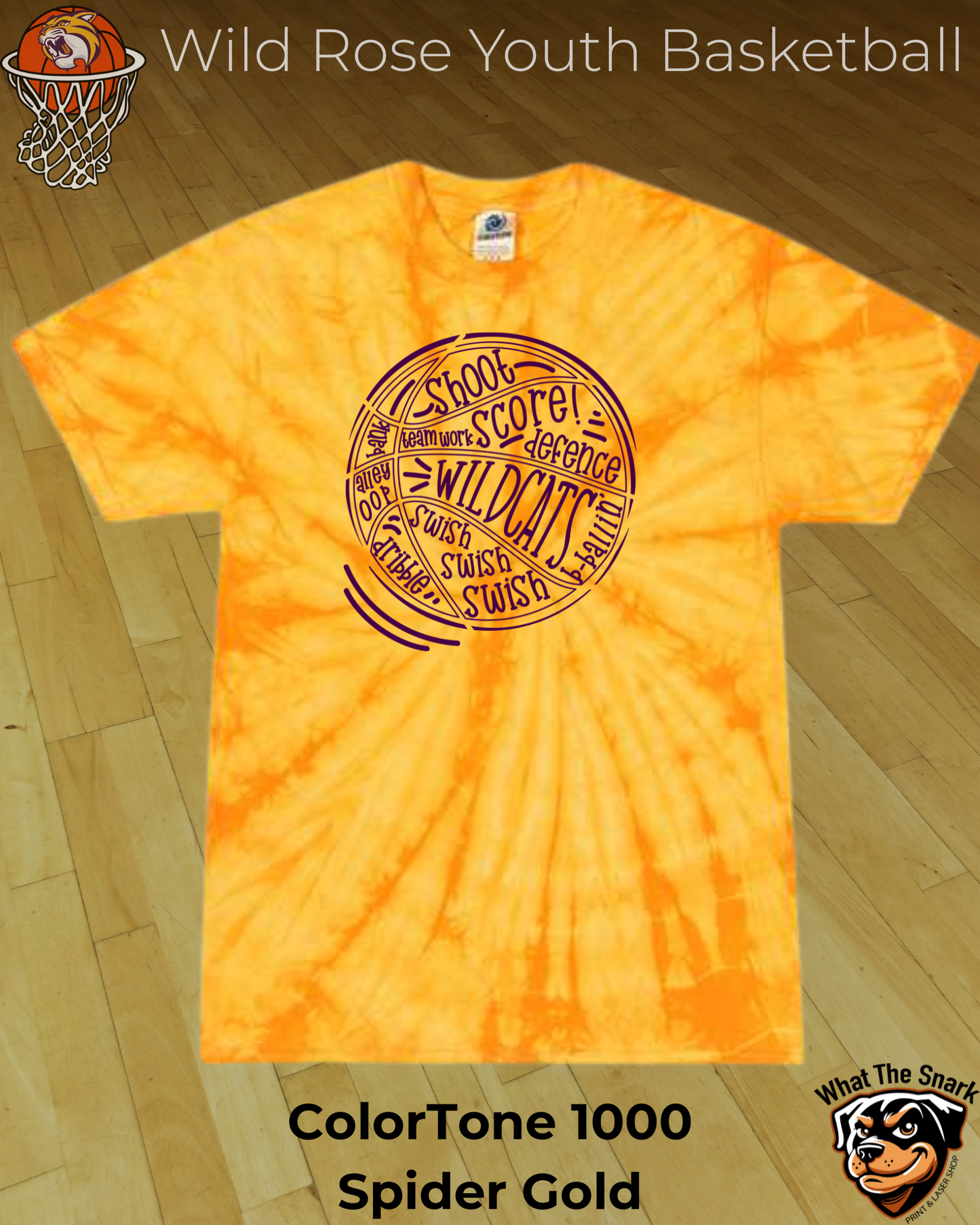 Wildcat Basketball Wordburst Tee