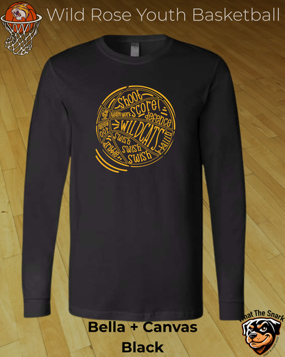Wildcat Basketball Wordburst Long Sleeve