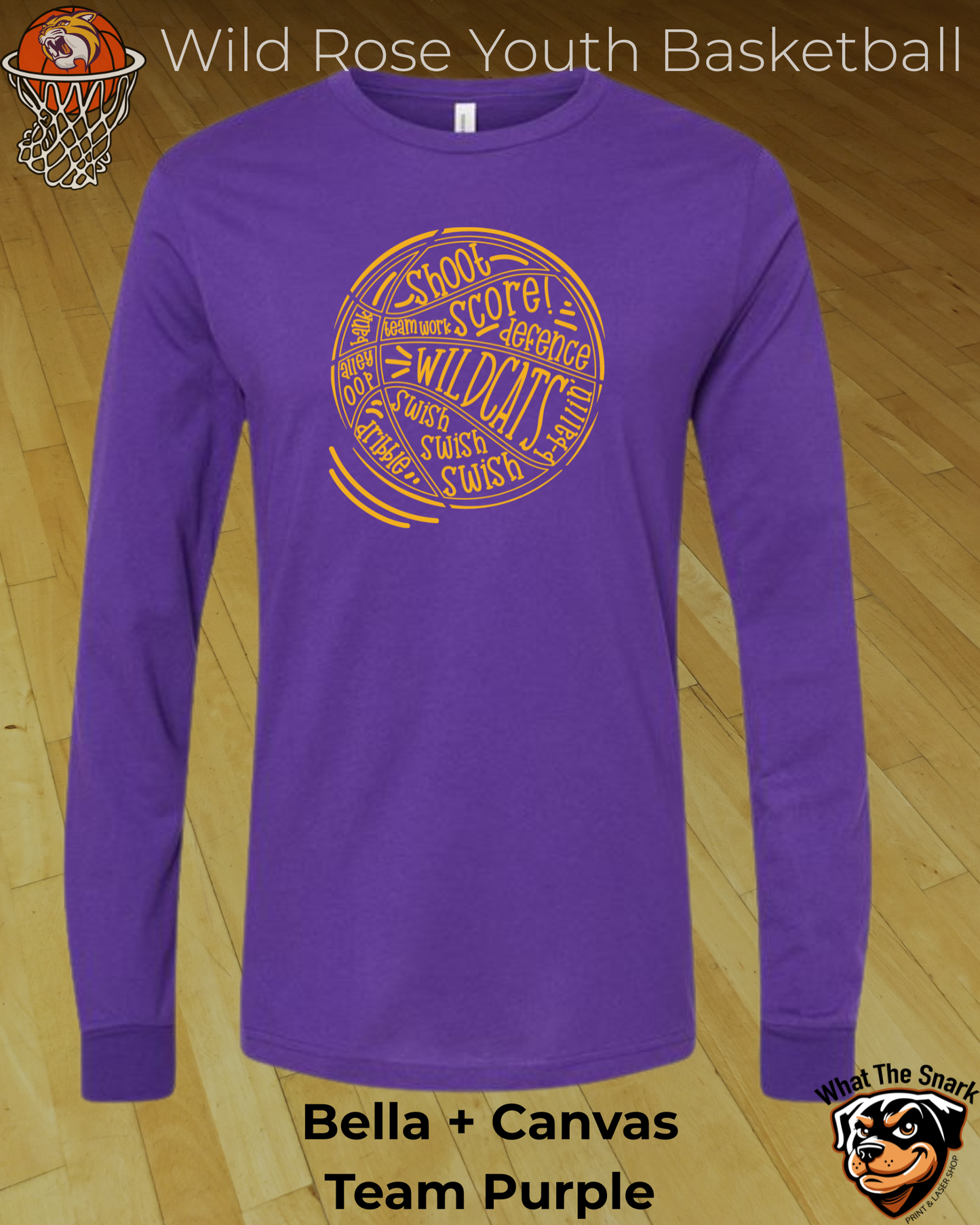Wildcat Basketball Wordburst Long Sleeve