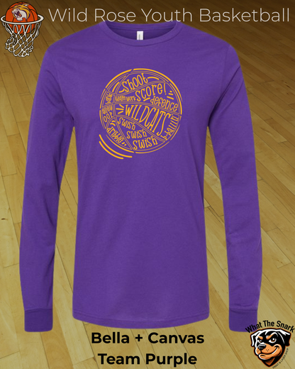 Wildcat Basketball Wordburst Long Sleeve