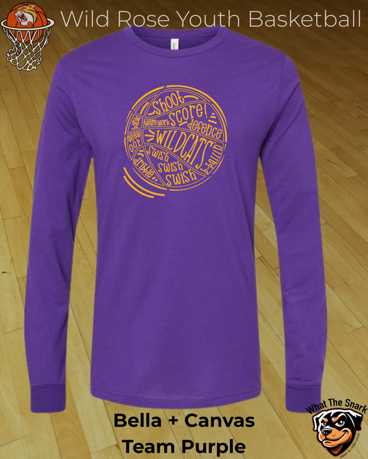 Wildcat Basketball Wordburst Long Sleeve