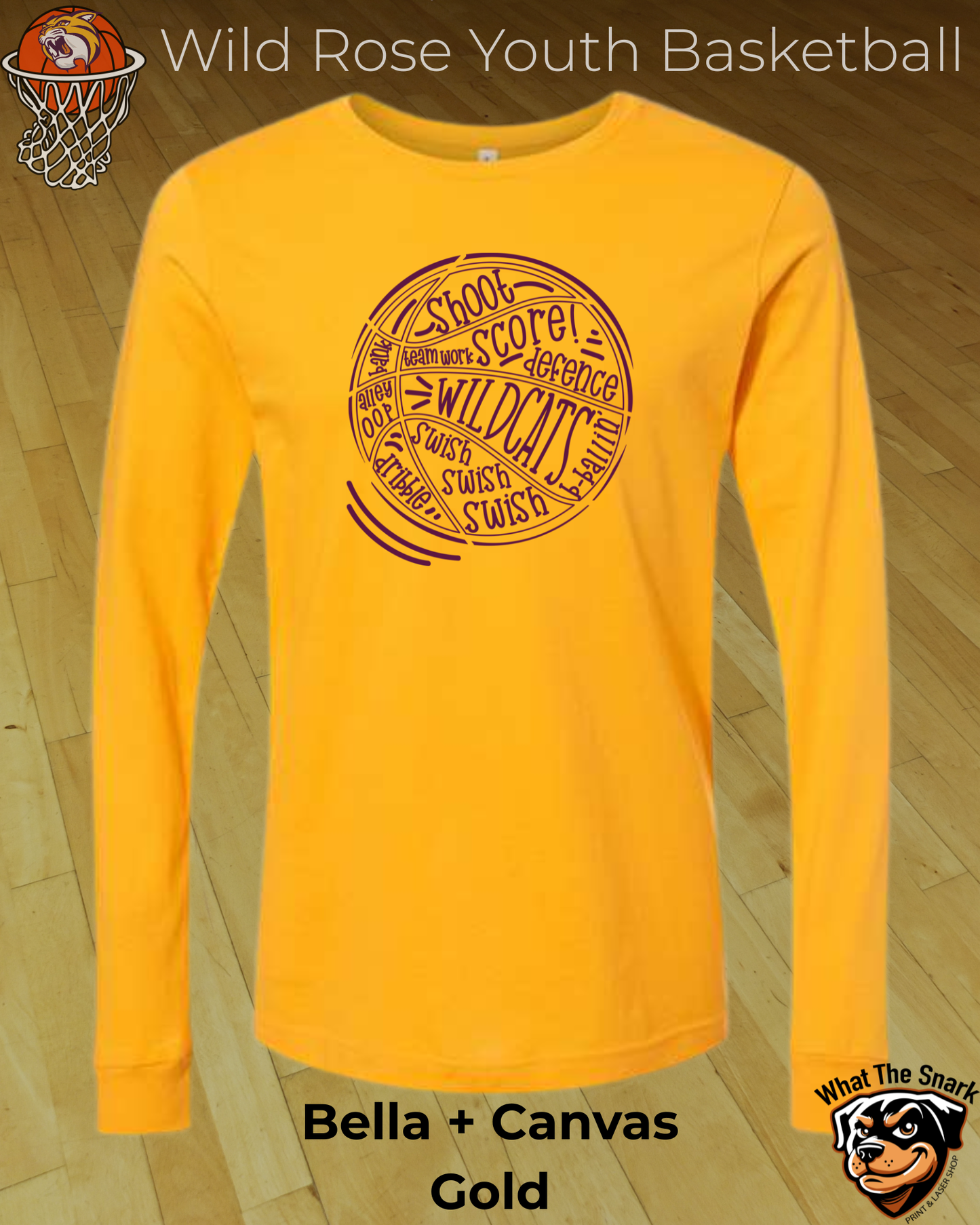 Wildcat Basketball Wordburst Long Sleeve