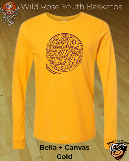 Wildcat Basketball Wordburst Long Sleeve